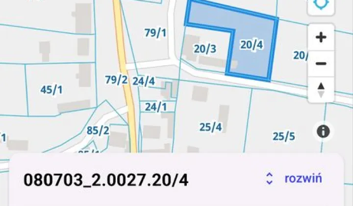 Działka budowlana Chartów