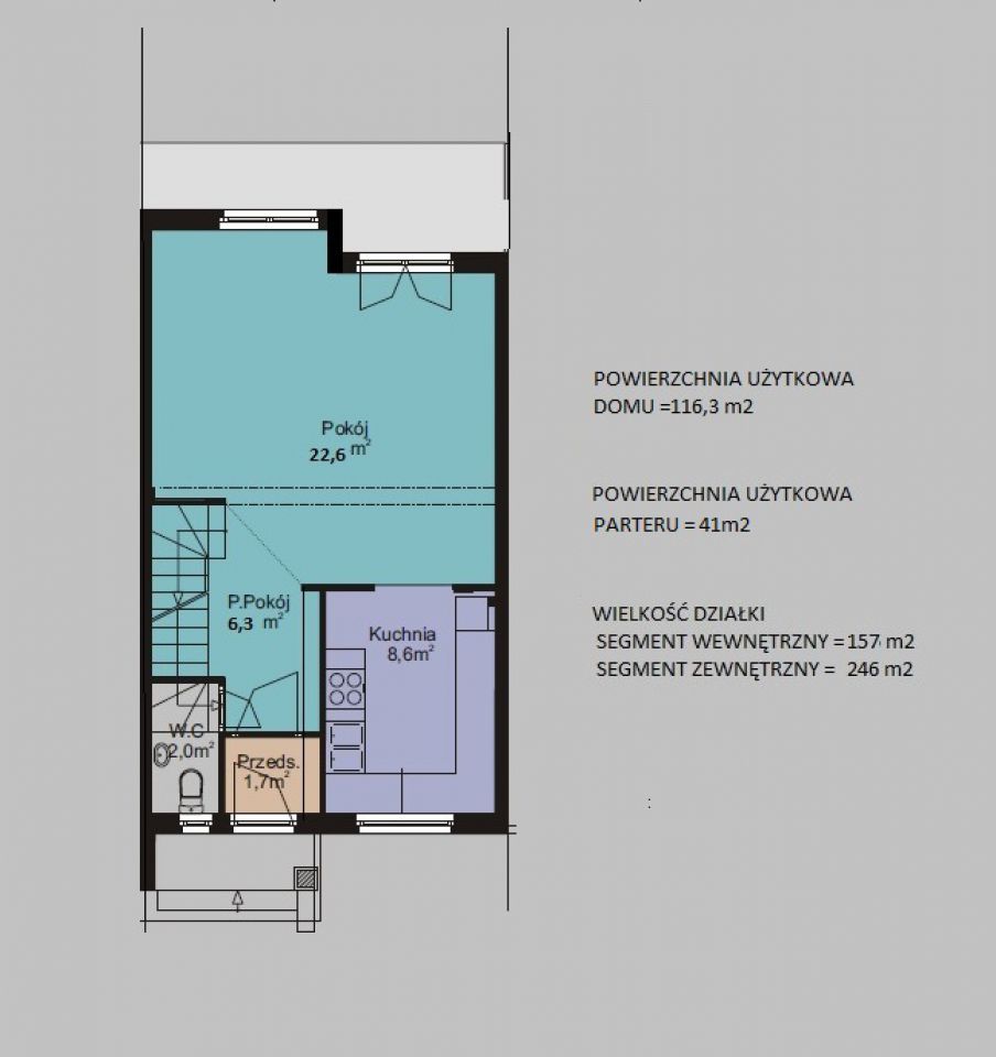 dom szeregowy, 5 pokoi Plewiska, ul. Zimowa. Zdjęcie 3