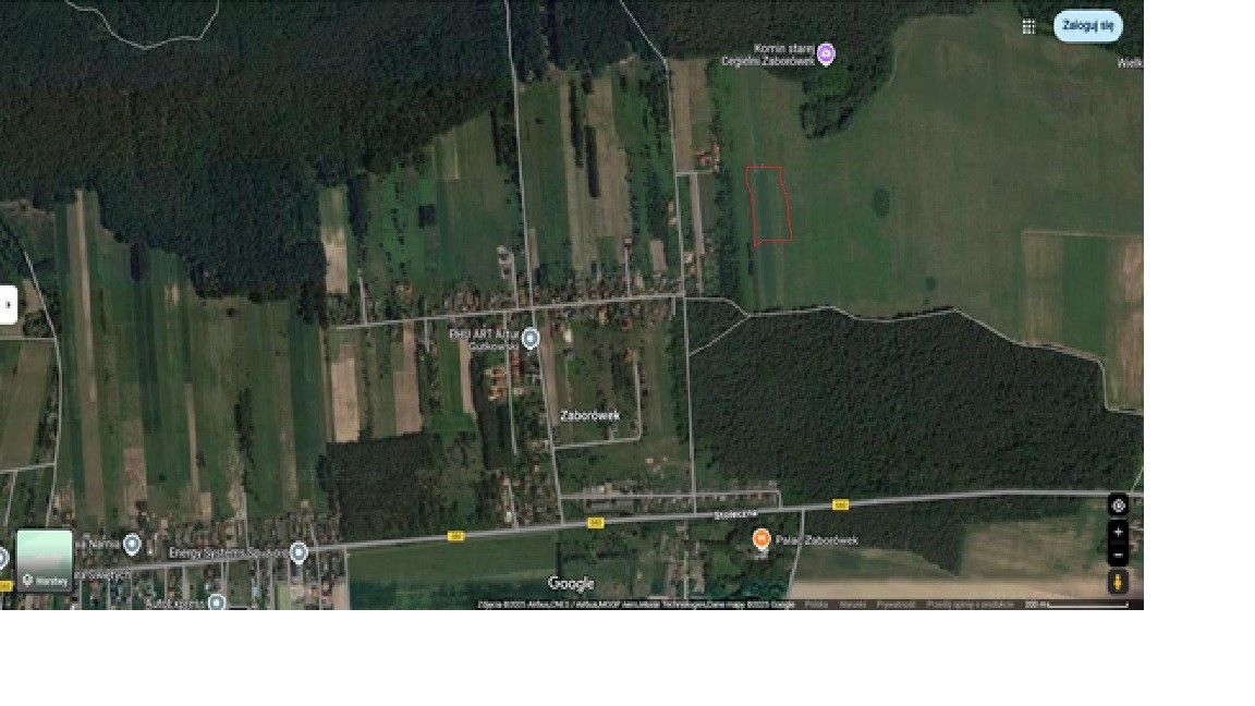 Działka rolno-budowlana Zaborówek