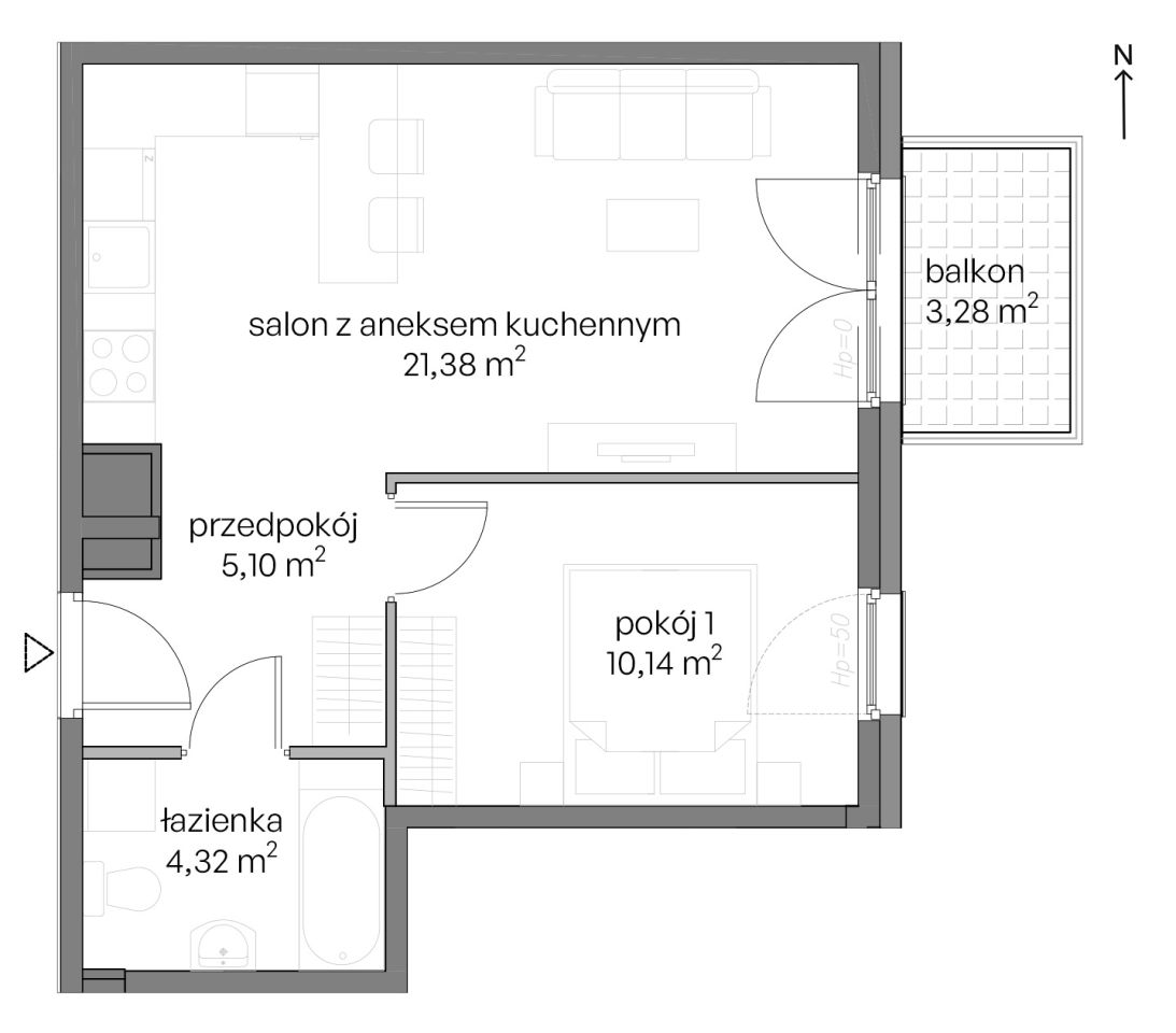 Mieszkanie 2-pokojowe Gdańsk Ujeścisko, ul. Niepołomicka. Zdjęcie 8