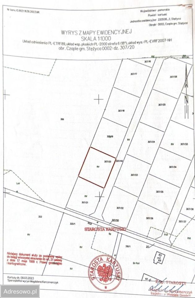 Działka budowlana Nowe Czaple. Zdjęcie 2