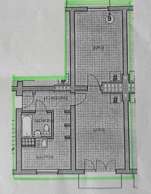 Mieszkanie 2-pokojowe Mikołów Centrum, os. Grunwaldzkie. Zdjęcie 2