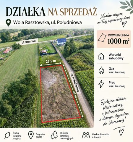 Działka budowlana Wola Rasztowska, Południowa. Zdjęcie 1