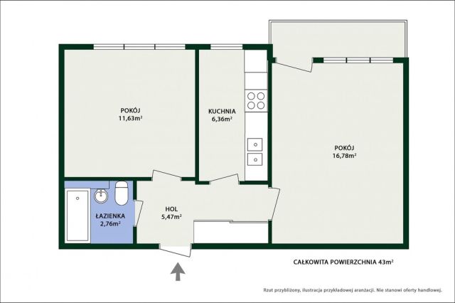 Mieszkanie 2-pokojowe Warszawa Mokotów, ul. Oskara Langego. Zdjęcie 16