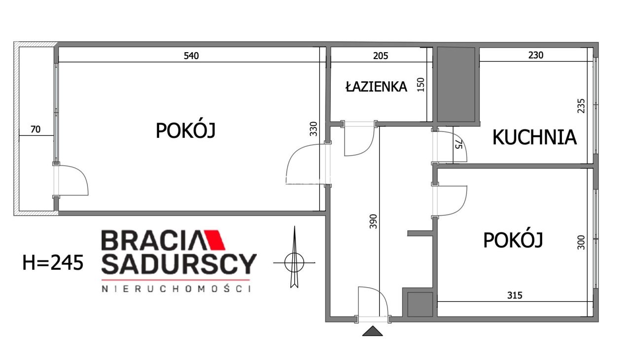 Mieszkanie 2-pokojowe Kraków Krowodrza, ul. Wielkotyrnowska. Zdjęcie 17