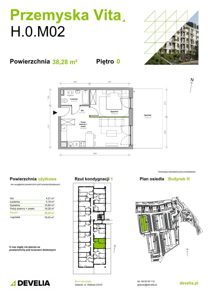 Mieszkanie 2-pokojowe Gdańsk Ujeścisko, ul. Przemyska. Zdjęcie 11