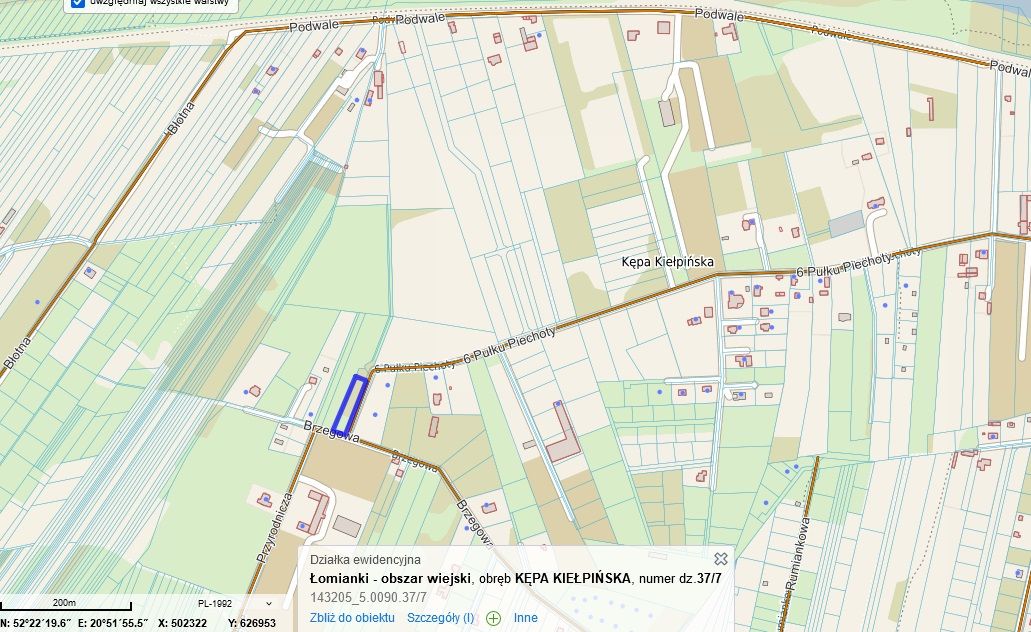 Działka siedliskowa Kępa Kiełpińska, ul. Brzegowa. Zdjęcie 4
