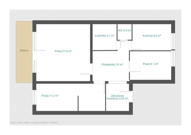 Mieszkanie 3-pokojowe Poznań Piątkowo, os. Bolesława Chrobrego. Zdjęcie 22