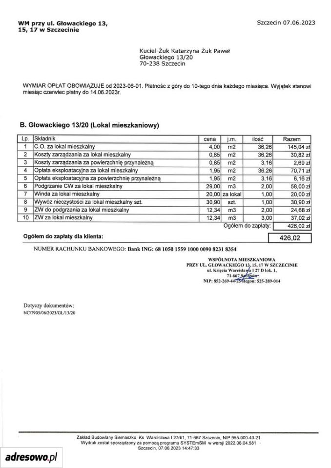 Mieszkanie 2-pokojowe Szczecin Śródmieście, ul. Bartosza Głowackiego. Zdjęcie 8