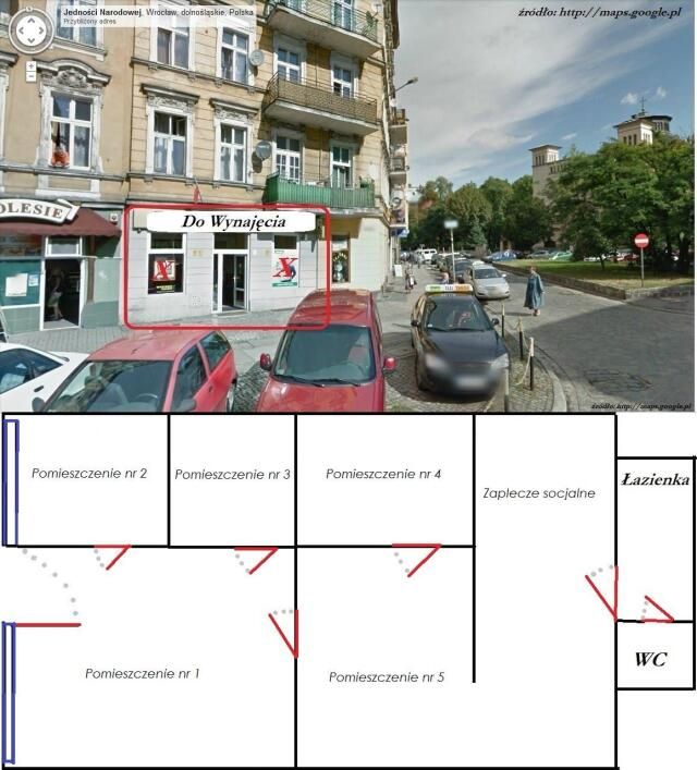 Lokal Wrocław Śródmieście, ul. Jedności Narodowej. Zdjęcie 1