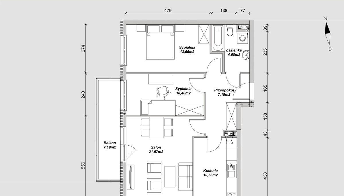 Mieszkanie 3-pokojowe Wrocław Sołtysowice, ul. Sołtysowicka. Zdjęcie 6