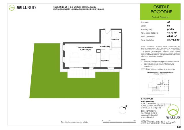 Mieszkanie 2-pokojowe Puck, ul. Pogodna. Zdjęcie 9
