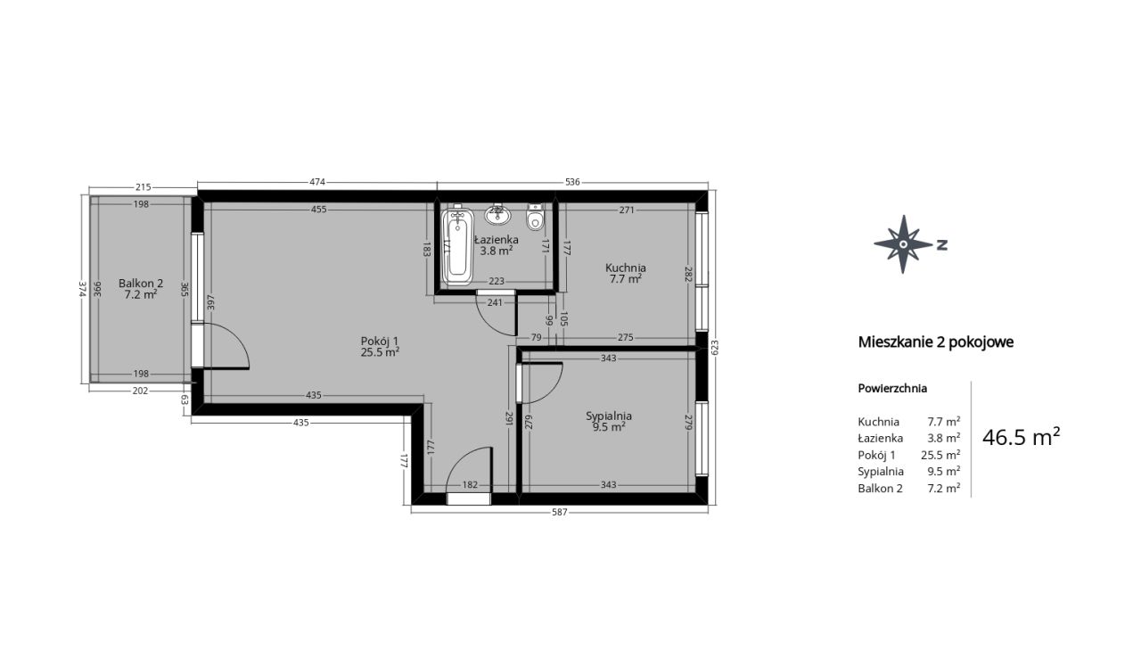 Mieszkanie 2-pokojowe Turka, ul. Konwaliowa. Zdjęcie 4