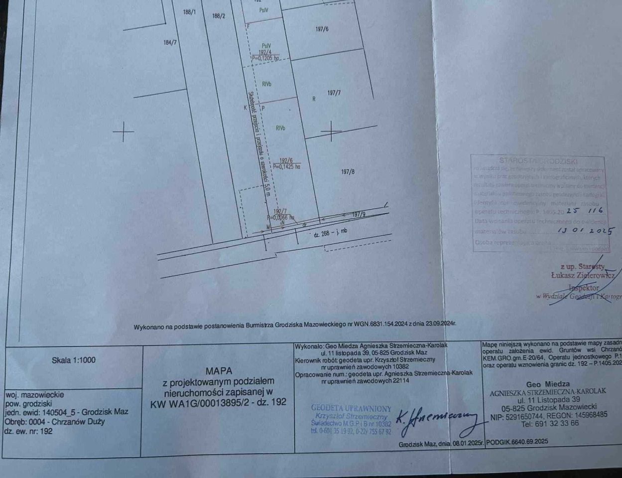 Działka budowlana Chrzanów Duży