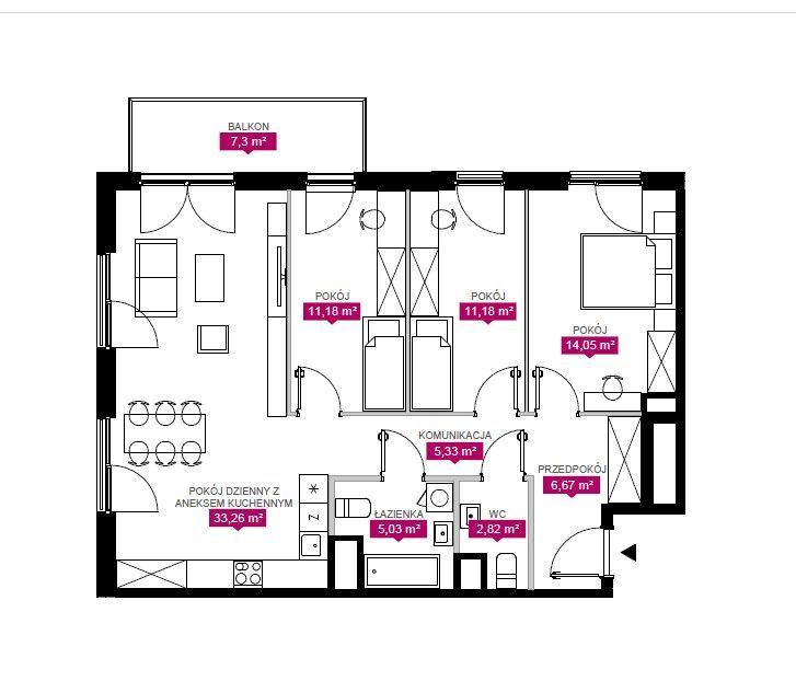 Mieszkanie 4-pokojowe Łódź Górna, ul. Milionowa. Zdjęcie 17