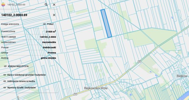 Działka rolna Biejków. Zdjęcie 1