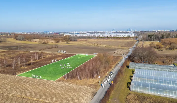 Działka inwestycyjna Warszawa Ursynów, ul. Pląsy