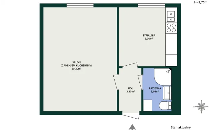 Mieszkanie 1-pokojowe Warszawa Ochota, ul. Grójecka