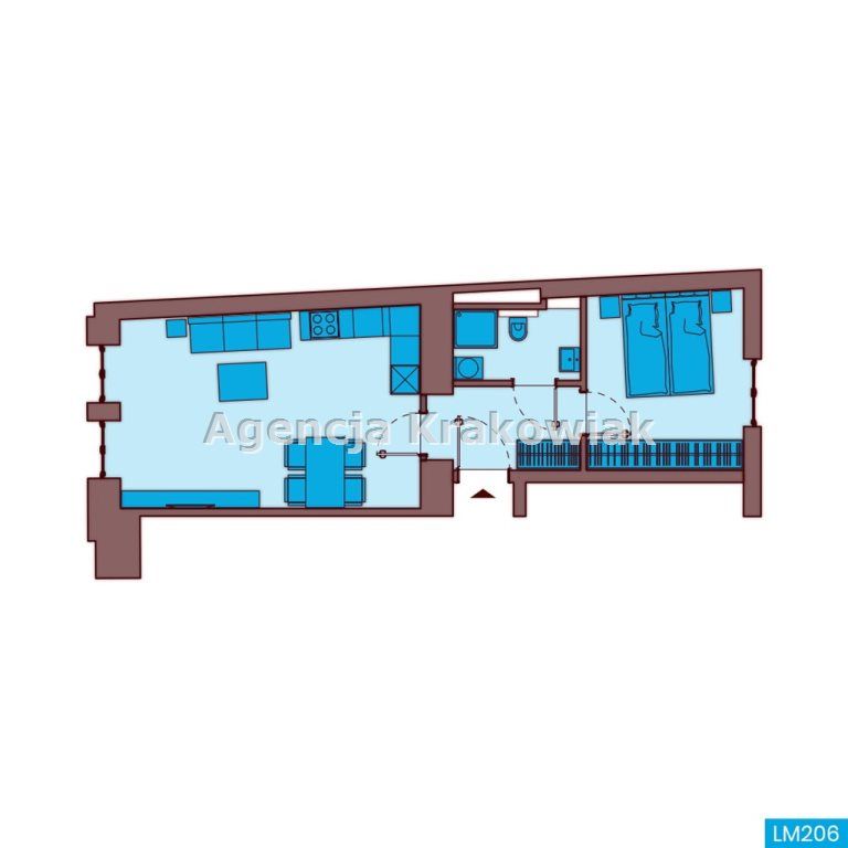 Mieszkanie 1-pokojowe Kraków, ul. Skałeczna. Zdjęcie 6