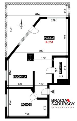 Mieszkanie 2-pokojowe Kraków Bronowice, ul. Władysława Podkowińskiego. Zdjęcie 3
