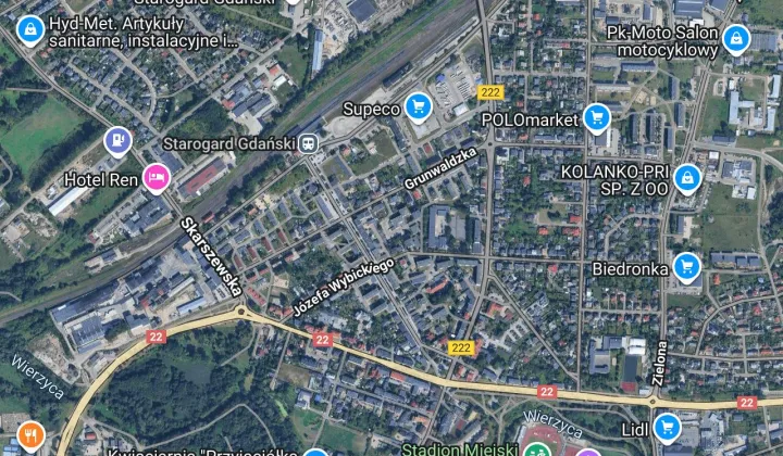 Mieszkanie 2-pokojowe Starogard Gdański Centrum, ul. Józefa Wybickiego