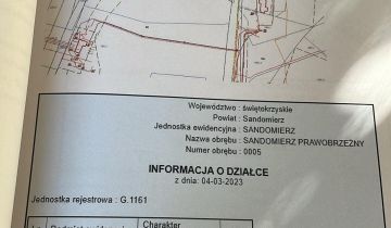 Działka rolno-budowlana Sandomierz Koćmierzów, ul. Koćmierzów