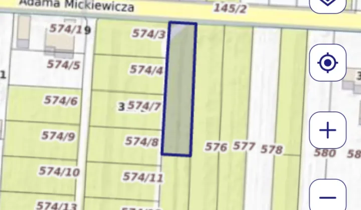 Działka budowlana Przędzel, ul. Adama Mickiewicza