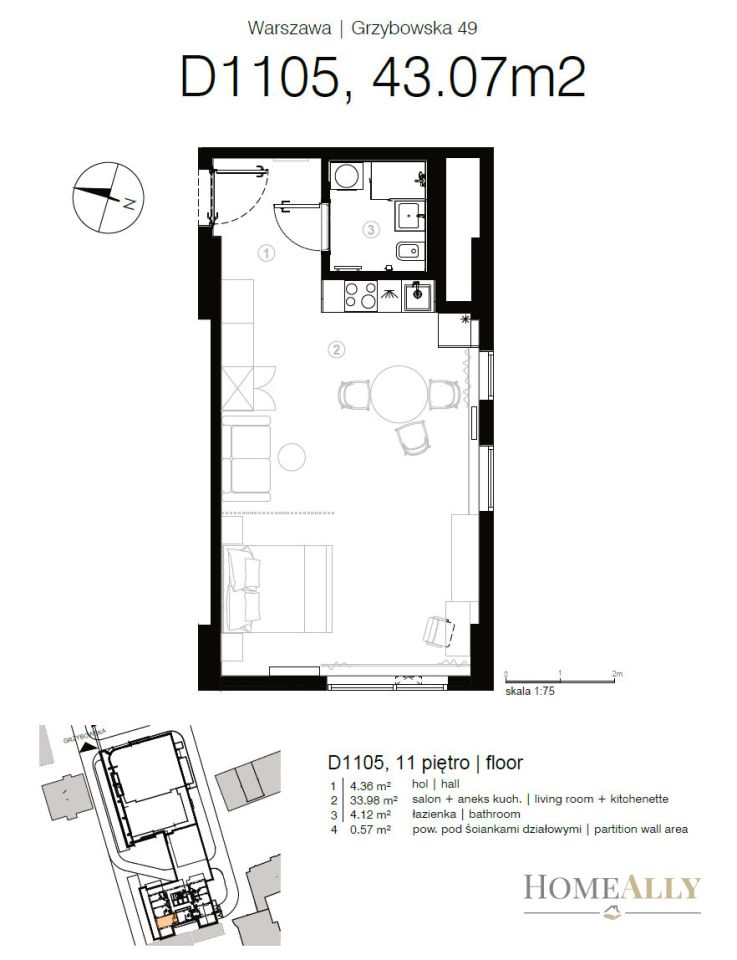 Mieszkanie 1-pokojowe Warszawa Wola, ul. Grzybowska. Zdjęcie 17