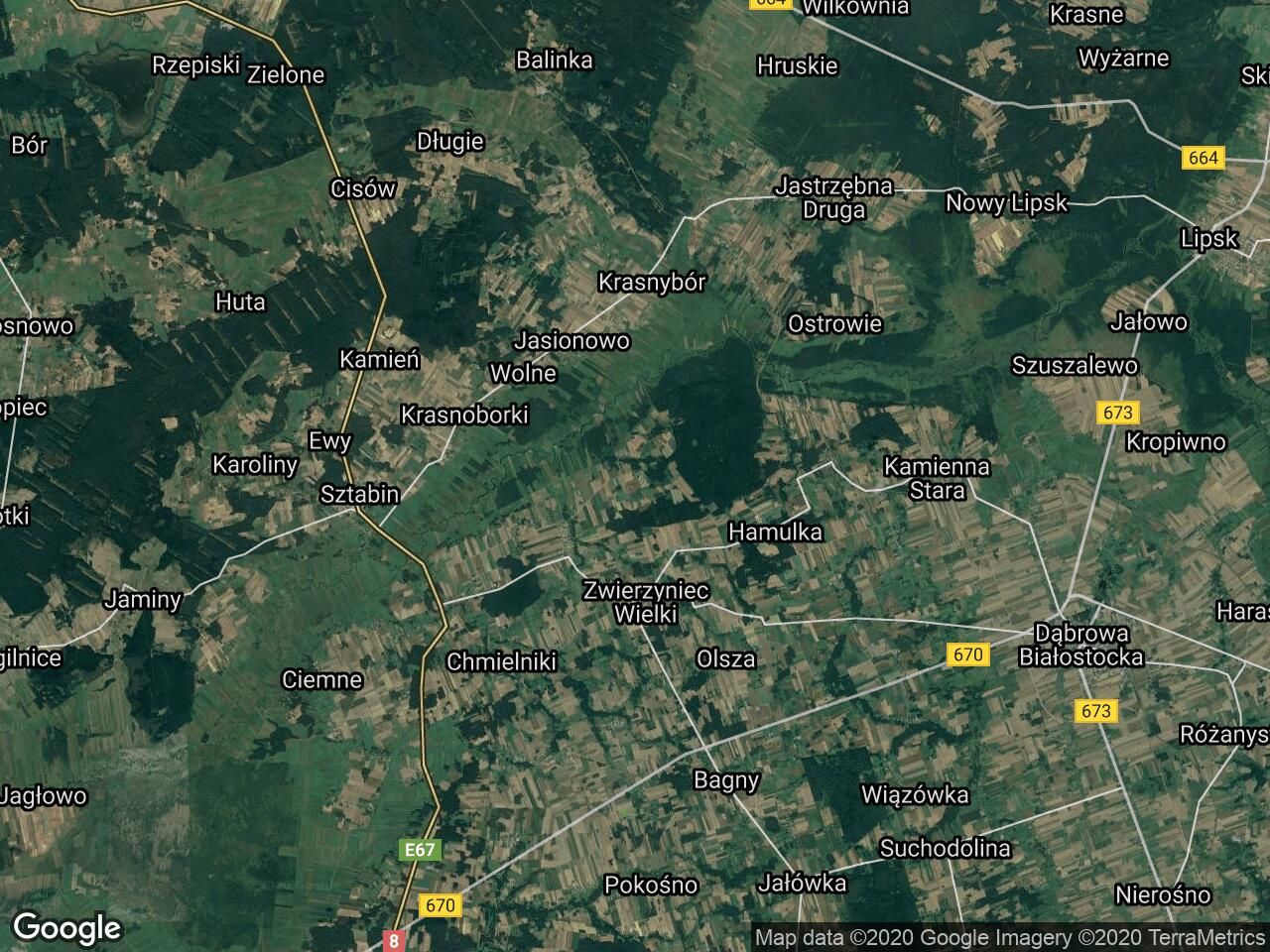 Działka leśna Trzyrzeczki