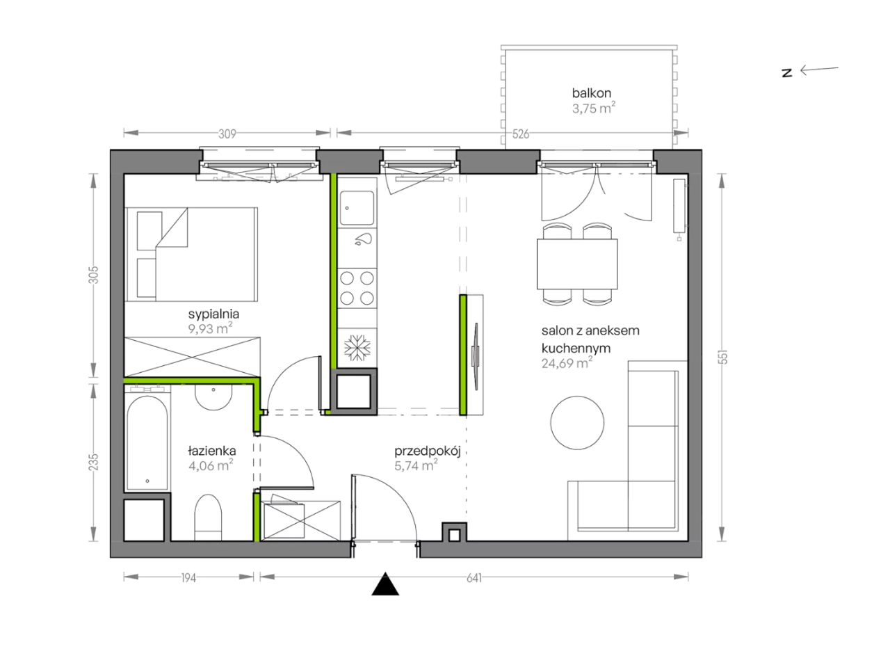 Mieszkanie 2-pokojowe Kraków Płaszów, ul. Myśliwska. Zdjęcie 25