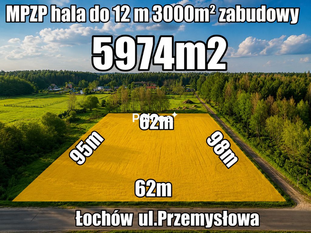 Działka inwestycyjna Łochów, ul. Przemysłowa. Zdjęcie 1