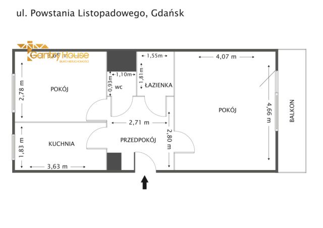 Mieszkanie 2-pokojowe Gdańsk, ul. Powstania Listopadowego. Zdjęcie 17