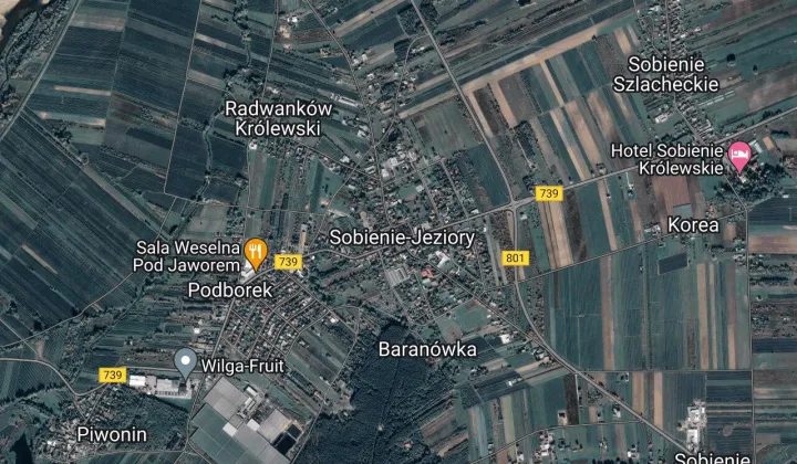 Działka rolno-budowlana Sobienie-Jeziory