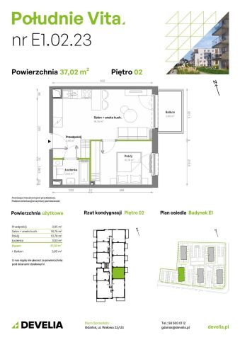 Mieszkanie 2-pokojowe Gdańsk Orunia Górna, ul. Kazimierza Wielkiego. Zdjęcie 7