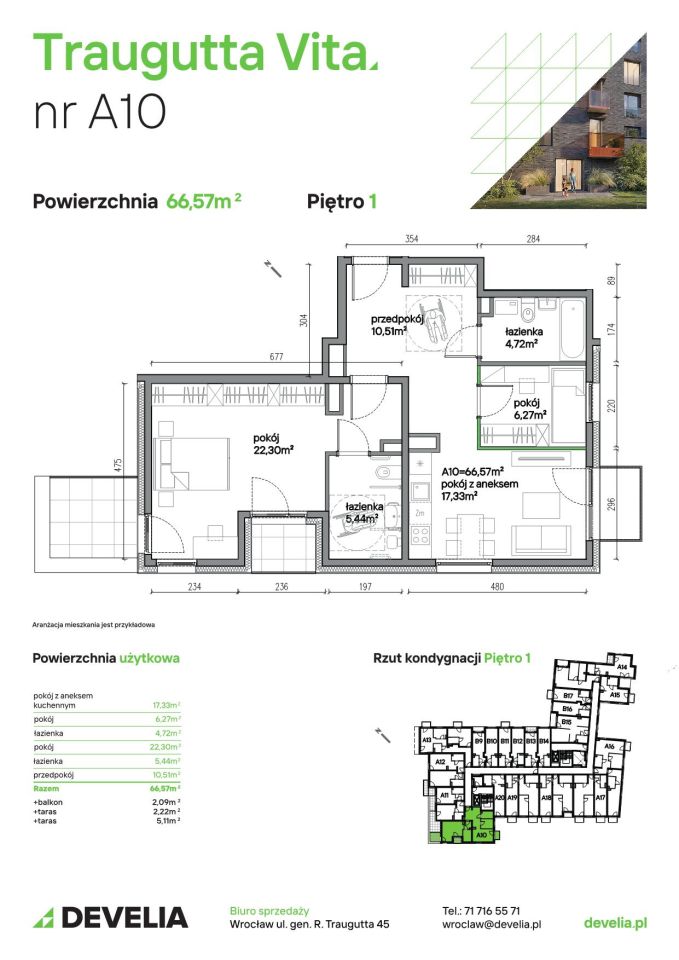 Mieszkanie 3-pokojowe Wrocław, ul. gen. Romualda Traugutta. Zdjęcie 6