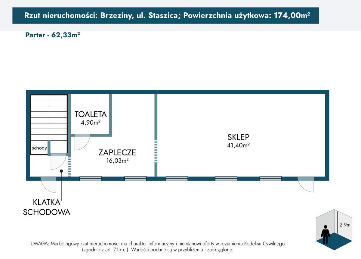 kamienica, 6 pokoi Brzeziny, ul. Stanisława Staszica. Zdjęcie 18