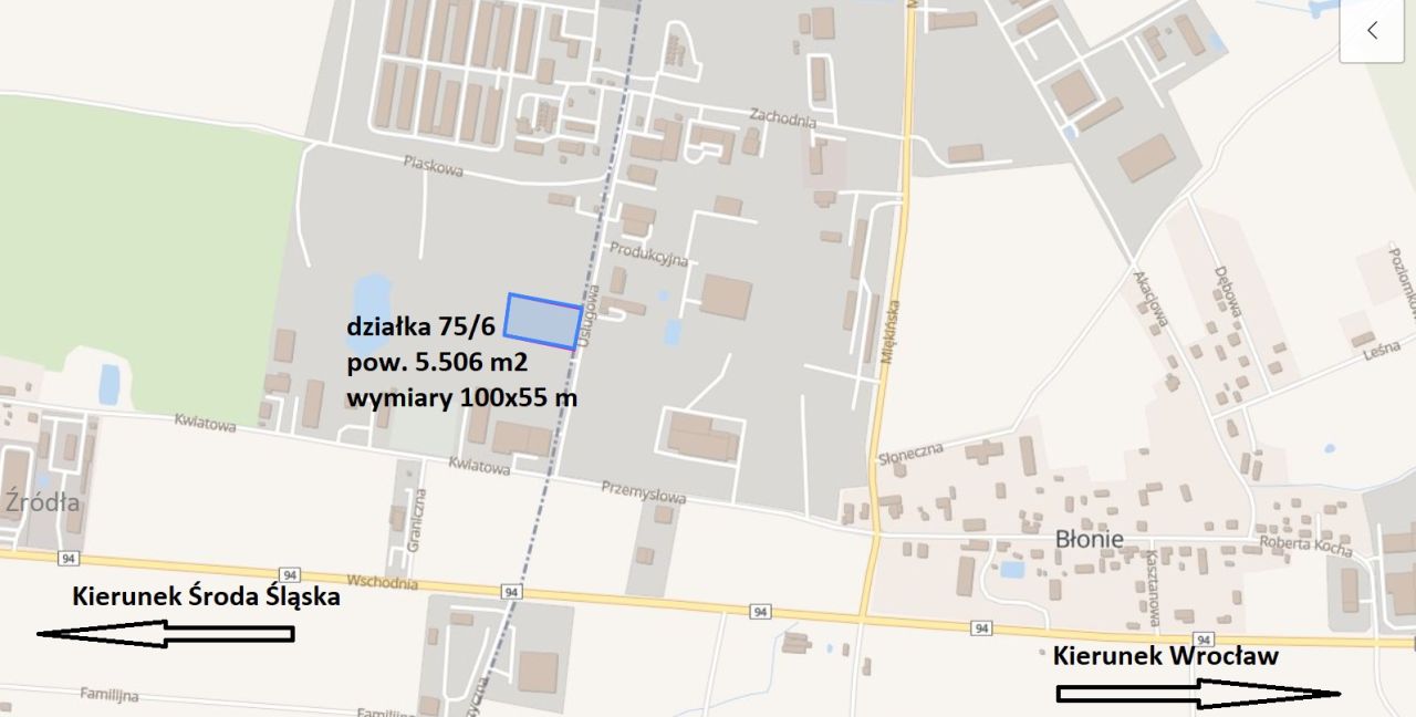 Działka inwestycyjna Źródła, ul. Usługowa. Zdjęcie 4