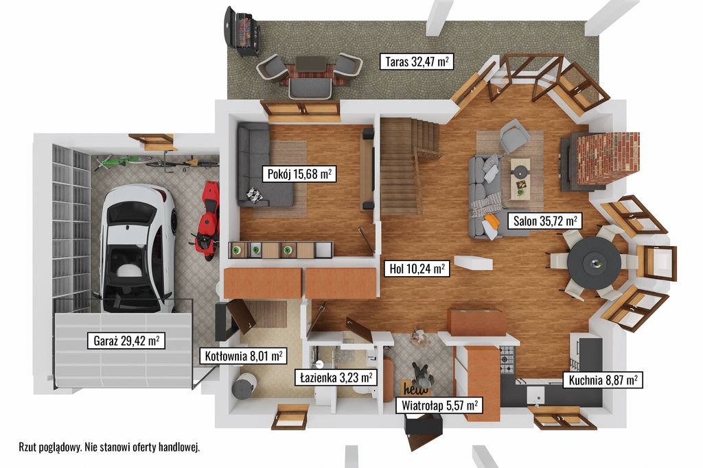 dom wolnostojący, 5 pokoi Borowa Góra, ul. Długa. Zdjęcie 18