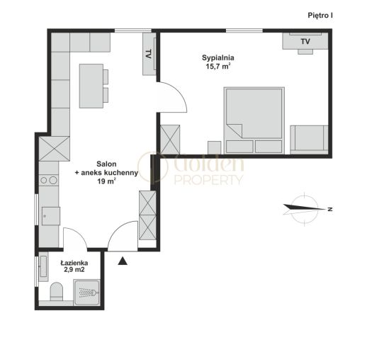 Mieszkanie 2-pokojowe Gdańsk Brzeźno, ul. Brzeźnieńska. Zdjęcie 19