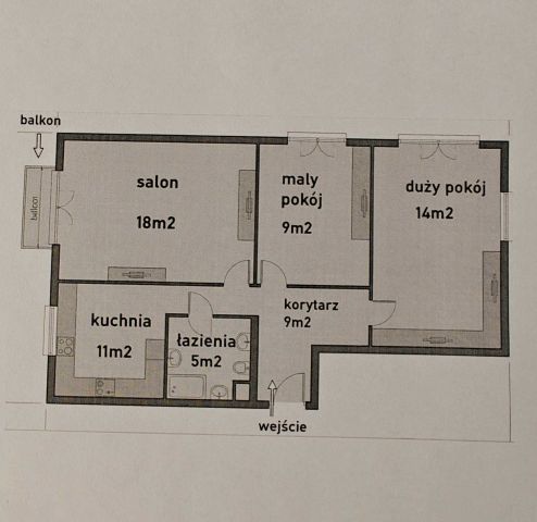 Mieszkanie 3-pokojowe Radomsko Centrum, ul. Lipowa. Zdjęcie 4