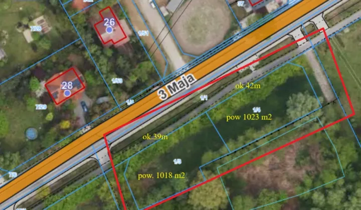 Działka budowlana Grodzisk Mazowiecki Centrum, 3 Maja