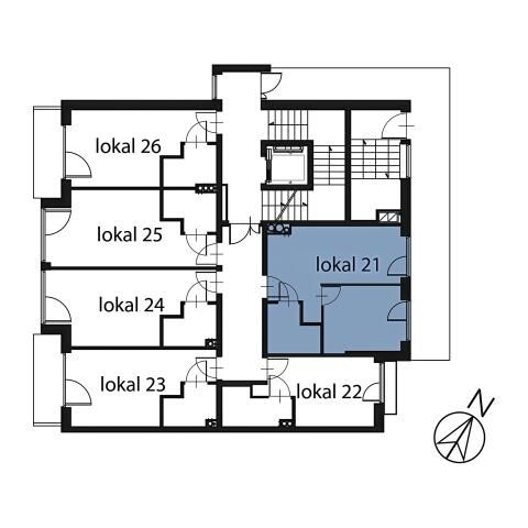 Mieszkanie 2-pokojowe Ełk Centrum, ul. Kazimierza Pułaskiego. Zdjęcie 2