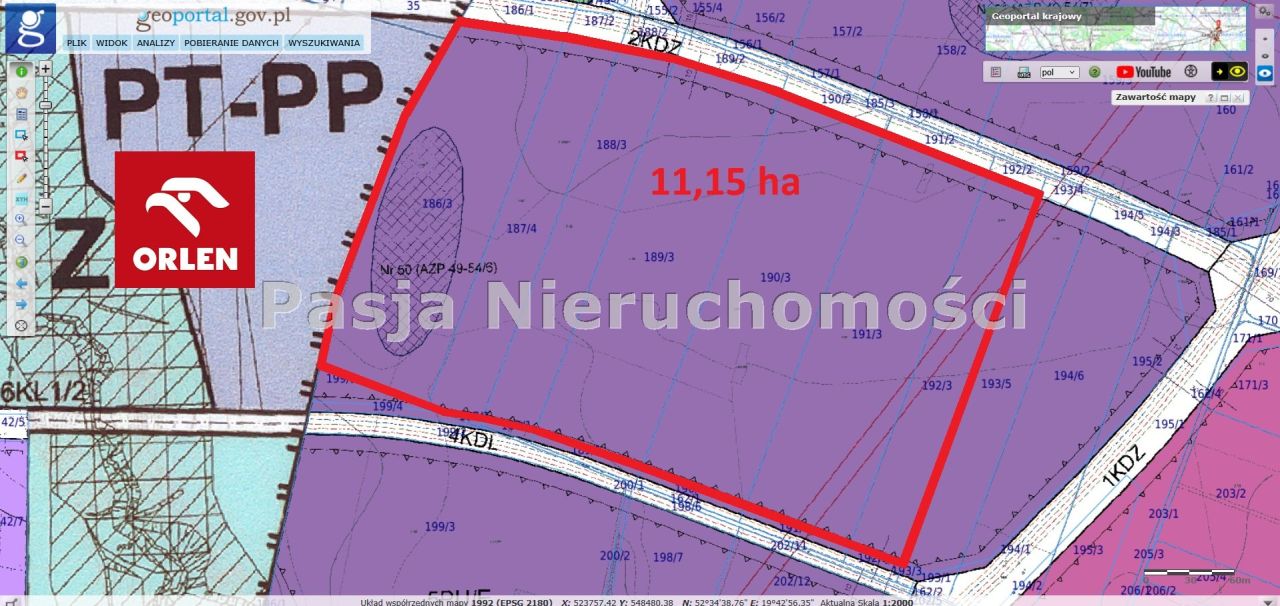 Działka inwestycyjna Płock Trzepowo. Zdjęcie 2