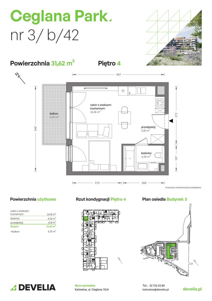 Mieszkanie 1-pokojowe Katowice Brynów, ul. Ceglana. Zdjęcie 7