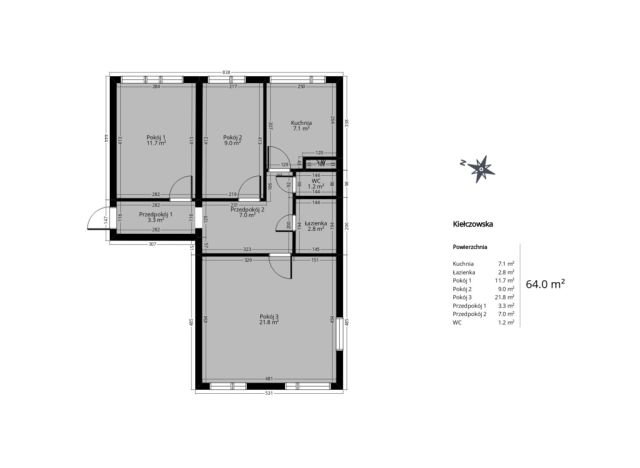 Mieszkanie 3-pokojowe Wrocław Psie Pole, ul. Kiełczowska. Zdjęcie 24