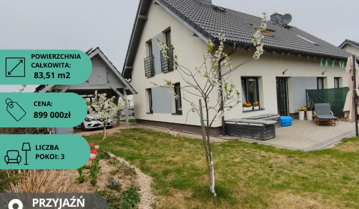 bliźniak, 3 pokoje Przyjaźń, ul. Przytulna