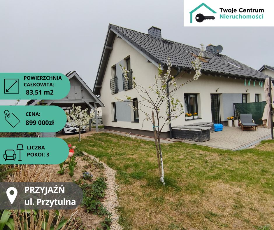 bliźniak, 3 pokoje Przyjaźń, ul. Przytulna. Zdjęcie 1