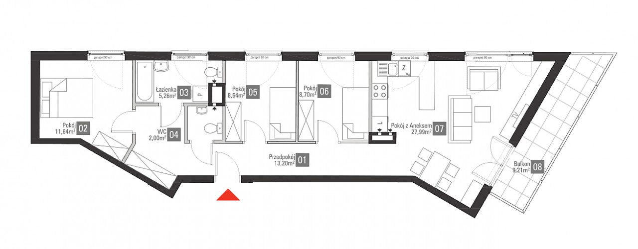Mieszkanie 4-pokojowe Olsztyn, ul. Tęczowy Las. Zdjęcie 2