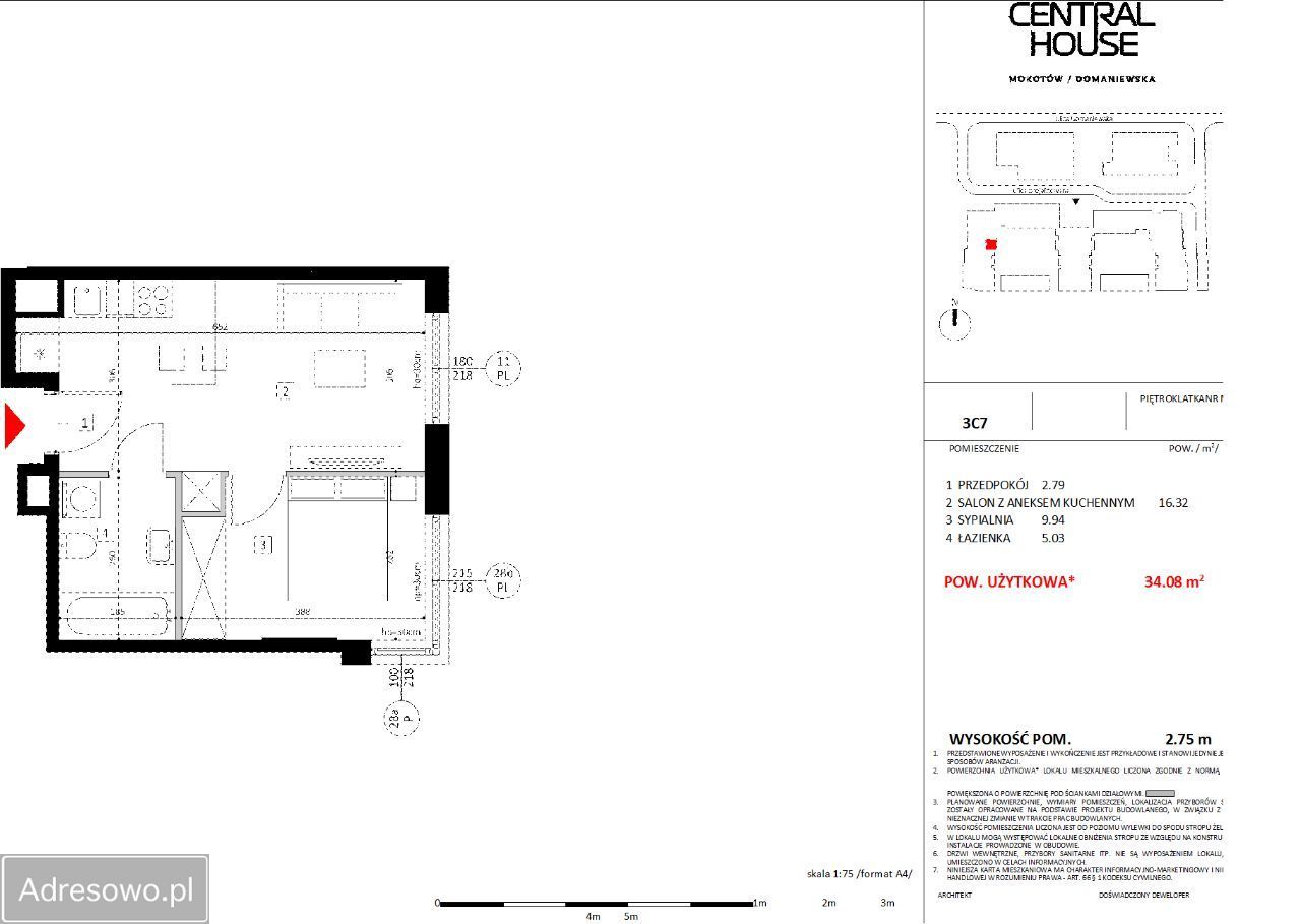 Mieszkanie 1-pokojowe Warszawa Mokotów, ul. Domaniewska