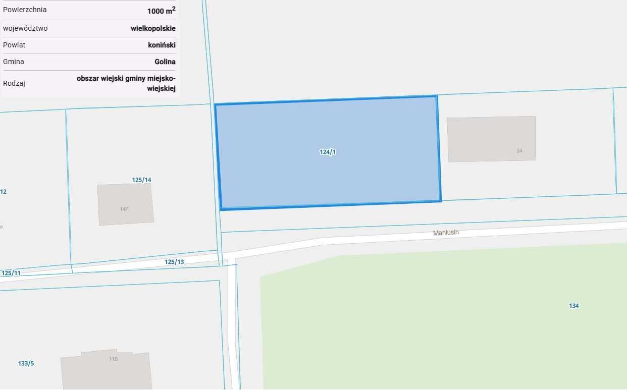 Działka budowlana Rosocha-Kolonia, ul. Maniusin